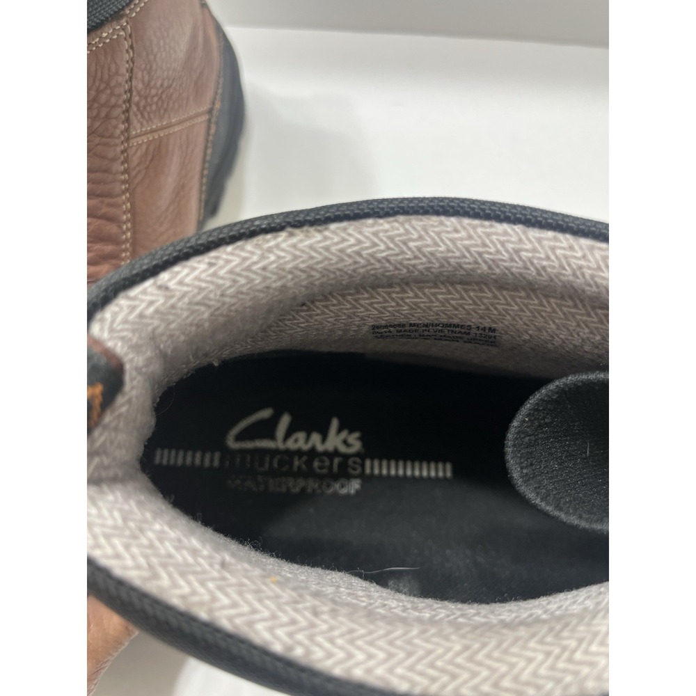 Clarks Archeo Mucker Zip Boot Brown Leather Front Zip Waterproof Insulate Men 14 - Picture 6 of 10